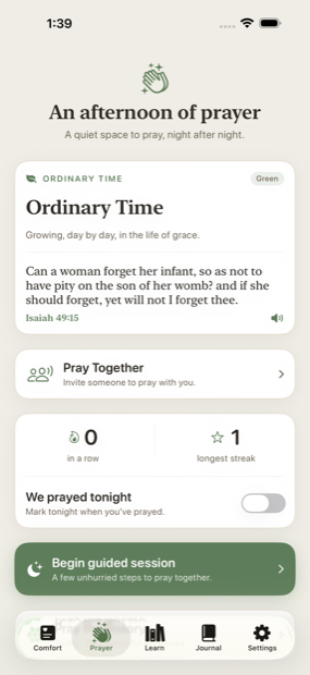 Prayer space with Pray Together